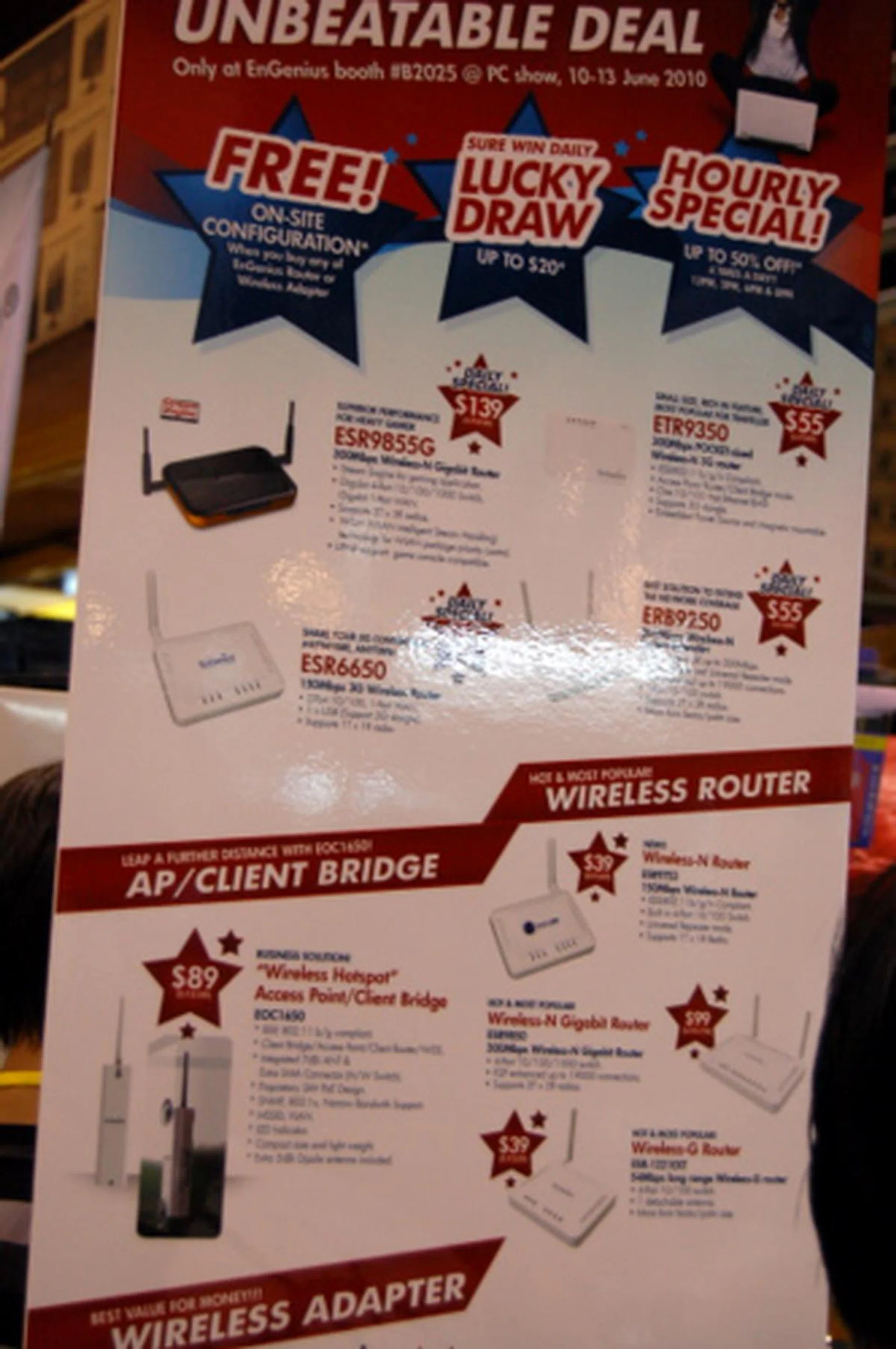 ...and run the gamut from gaming routers to access points and bridges.