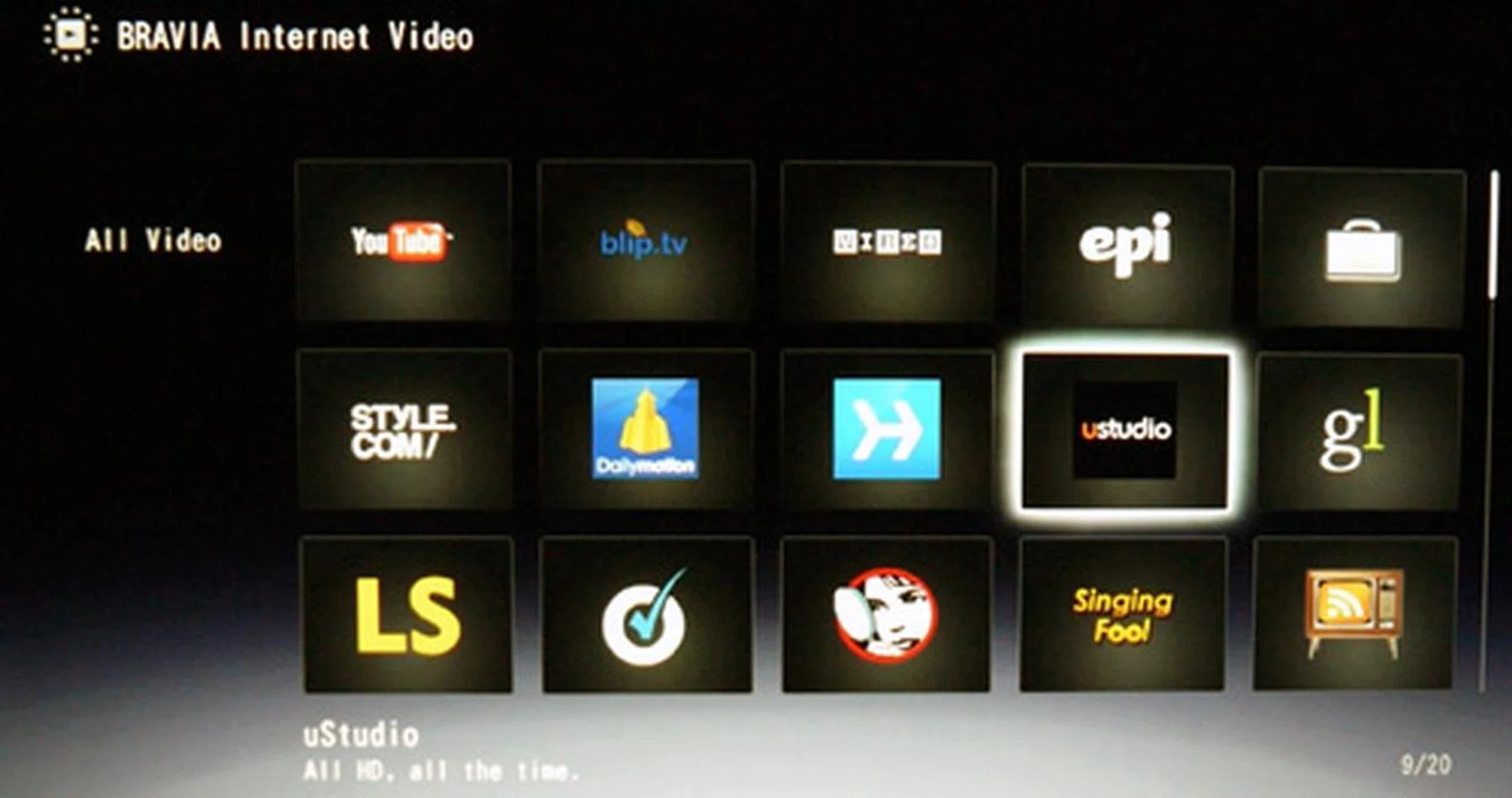 Internet-enabled TVs might soon put media players out of business if they keep at it. Apart from video streaming and RSS news feeds, the EX520 also supports media playback for most video formats from its USB port with fairly quick loading times.