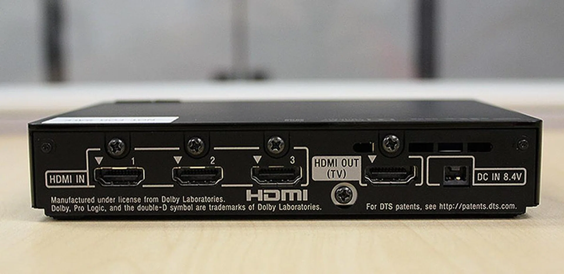 Behind the processor unit are three HDMI input ports and a HDMI output port that allows it to act as a pass-through.