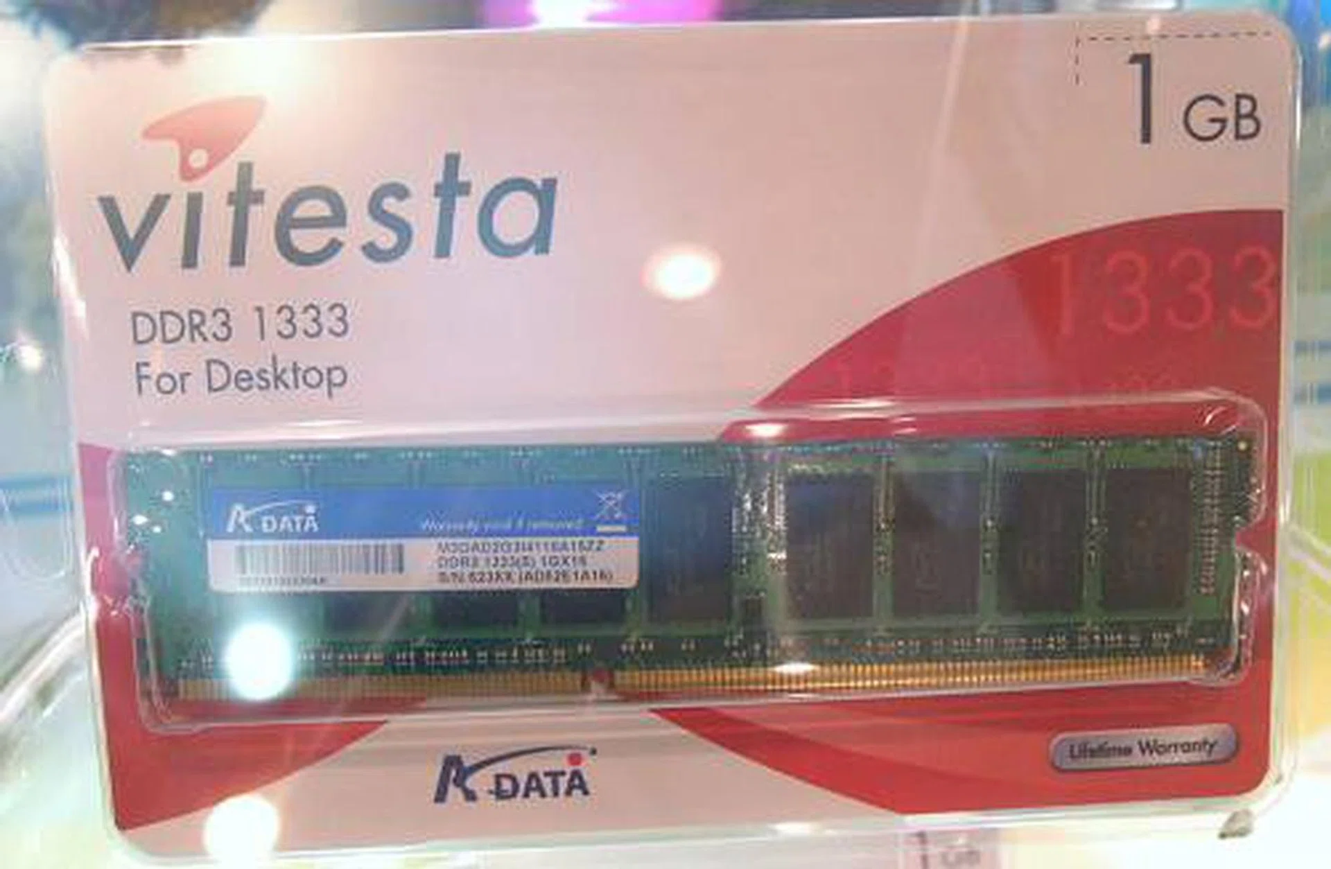 So you thought DDR2 is all the rage. DDR3 technology has been making its round at Computex this year and A-Data has a DDR3-1333 module on display. DDR3 will have the same packaging design and pin-out as DDR2 memory, but almost double the data rate capabilities and uses lower power at 1.5V operational voltage. 