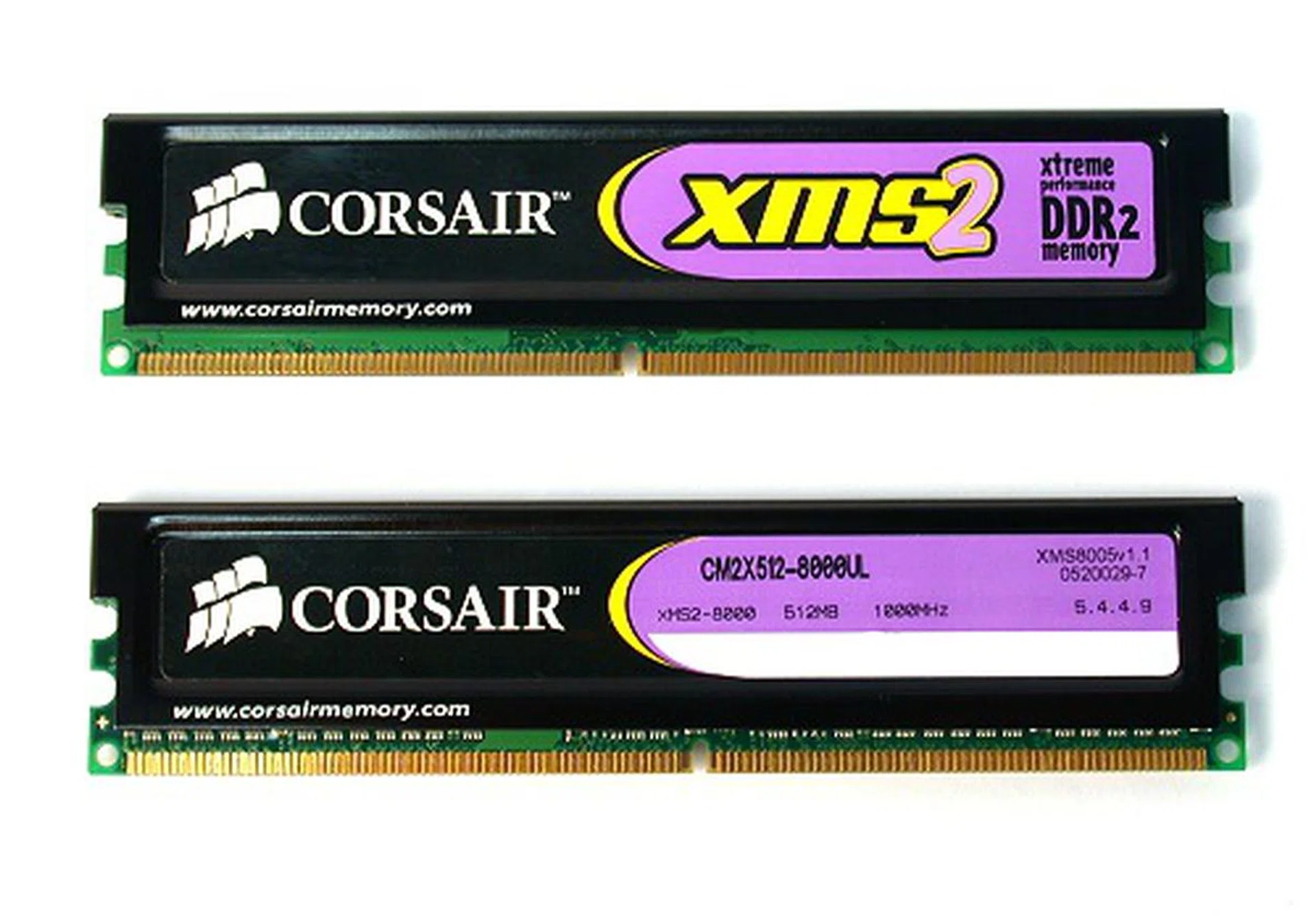 A matched pair of the Corsair TWIN2X1024-8000UL (DDR2-1000).