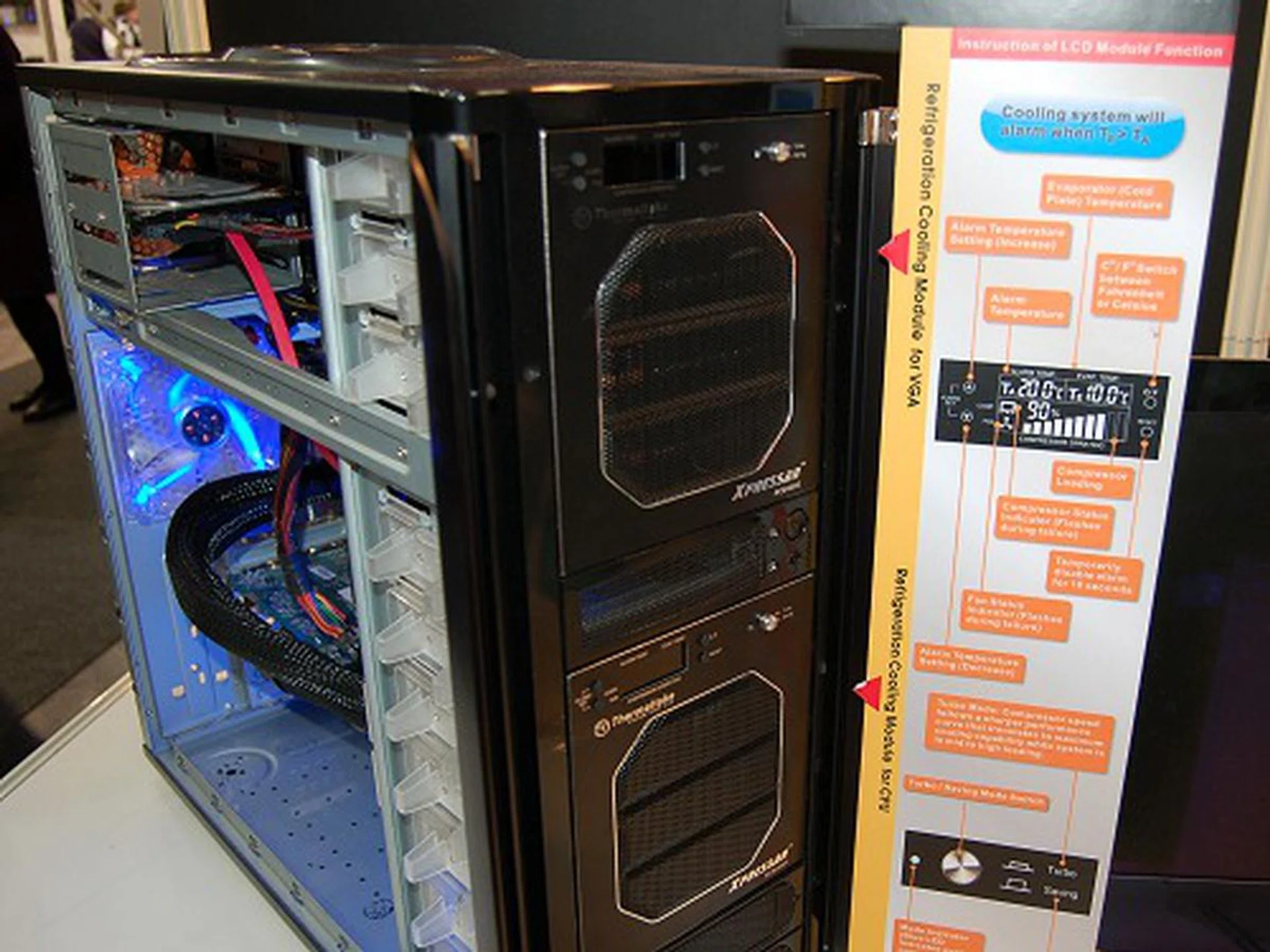  Not sure what to do with all the spare drive bays? How about considering phase-change cooling with the Thermaltake Xpressar RCB4000 series? This four-bay drive mini refrigeration cooling unit is available in two variants (CPU and GPU cooling) and is an excellent aid to keeping your components really cool for overclocking.  