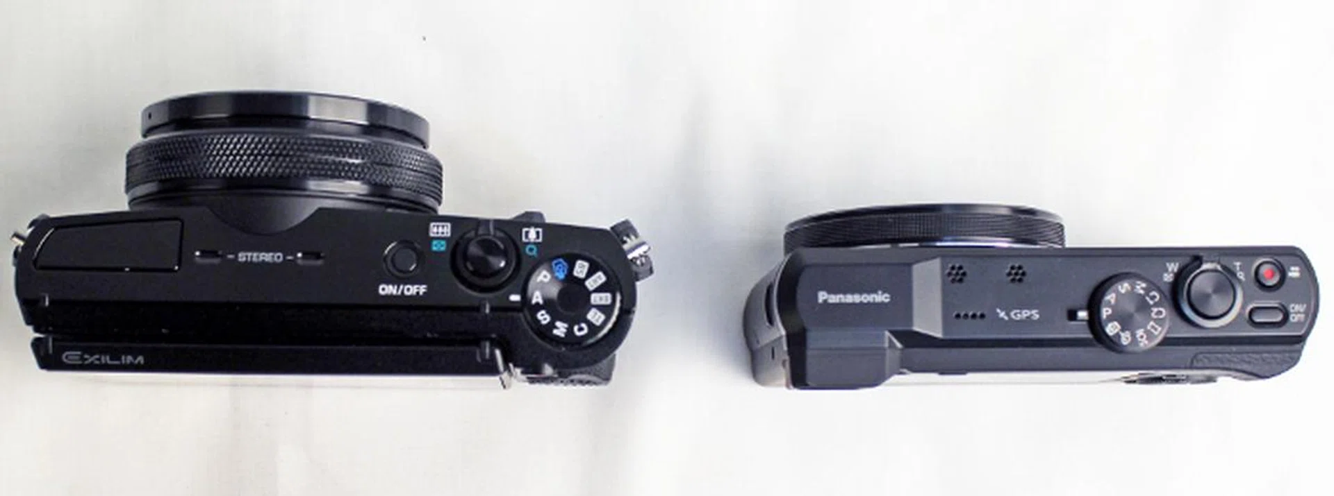 Just for illustration purposes, pictured here is the Casio EX-100 (left) and Panasonic TZ-60. The Panasonic TZ-60 is a compact superzoom with 30x optical zoom, but the Casio EX-100 has the ability to shoot at F2.8 throughout its 10.7x optical zoom. As you can see, the Casio EX-100 has a thicker lens barrel to account for the larger glass needed for the constant wide aperture. The Casio EX-100 isn't a direct competitor of the compact superzoom category, but it does have some features that make it a suitable travel compact. 