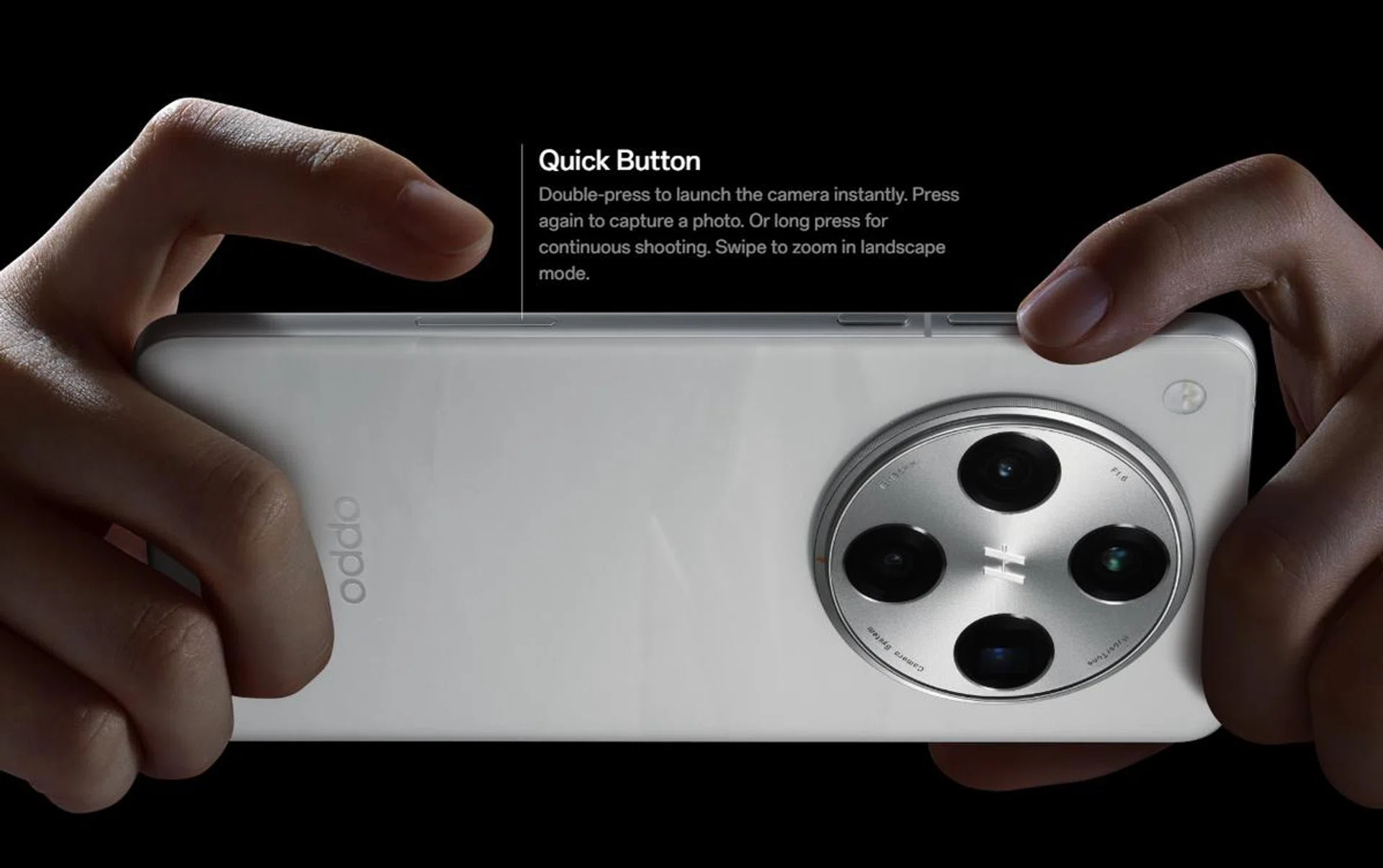 The Quick Button on the Find X8 Pro. Image: OPPO.