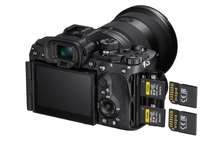 The Sony A7V R has two media card slots. (Image source: Sony)