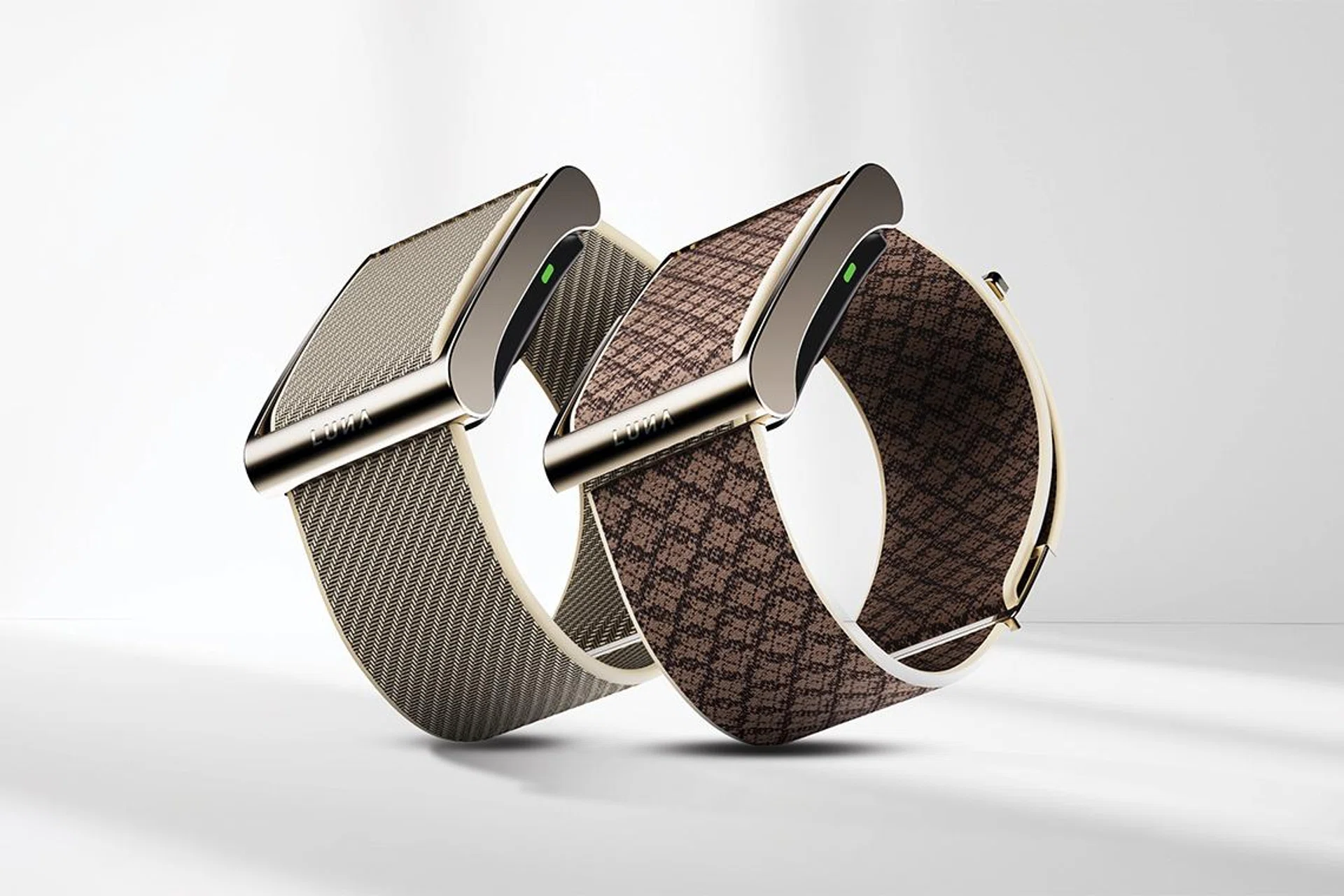 Where a watch face or display would usually sit, Luna has covered that up.