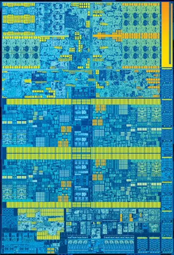 The 6th generation Skylake Intel Core desktop CPU die shot. (Image source: Intel)