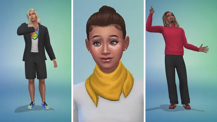 New hairstyles and facial hair options during Sims creation. (Image source: Electronic Arts)