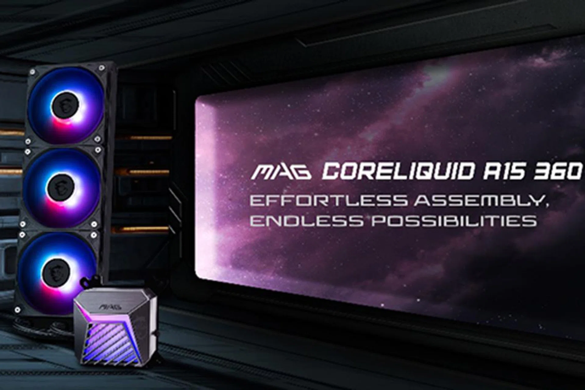 MSI's latest cooler and PSU has arrived. Image: MSI