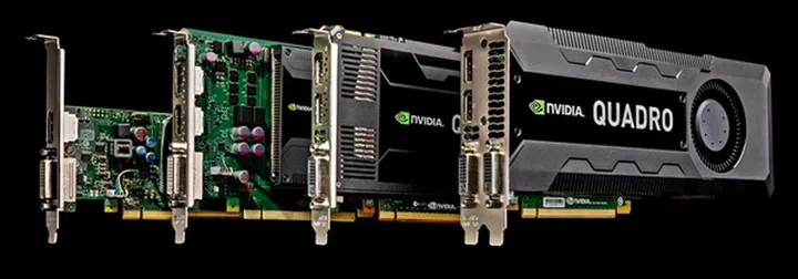 The new Kepler Quadro family of cards. (Image Source: NVIDIA) 