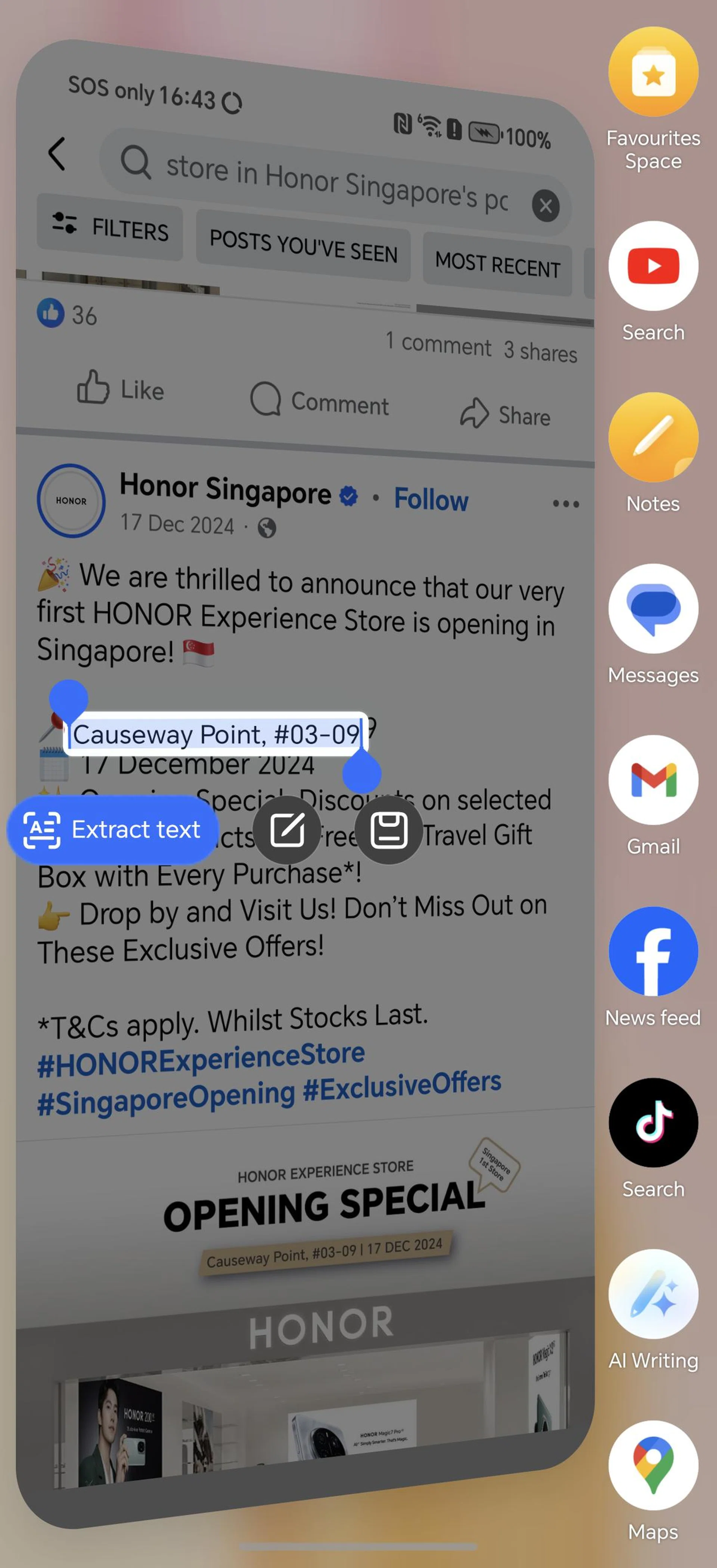 Honor 400 Pro's Magic Portal. Photo: HWZ.