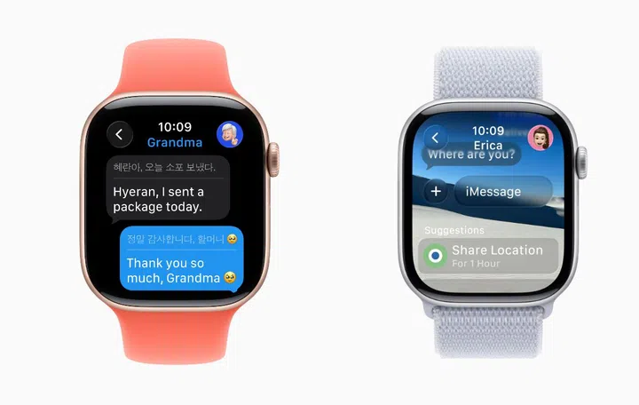 Messages now have live translation and contextual awareness. Photo: Apple. 