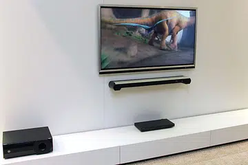 The Yamaha YSP-3300 has 16 array speakers, and two 6.5cm full-range cone woofers.
