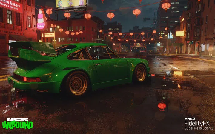 Need for Speed Unbound launched with AMD FSR 2.2 on December 2, 2022, the first title to support this temporal upscaling tech. (Image source: AMD)