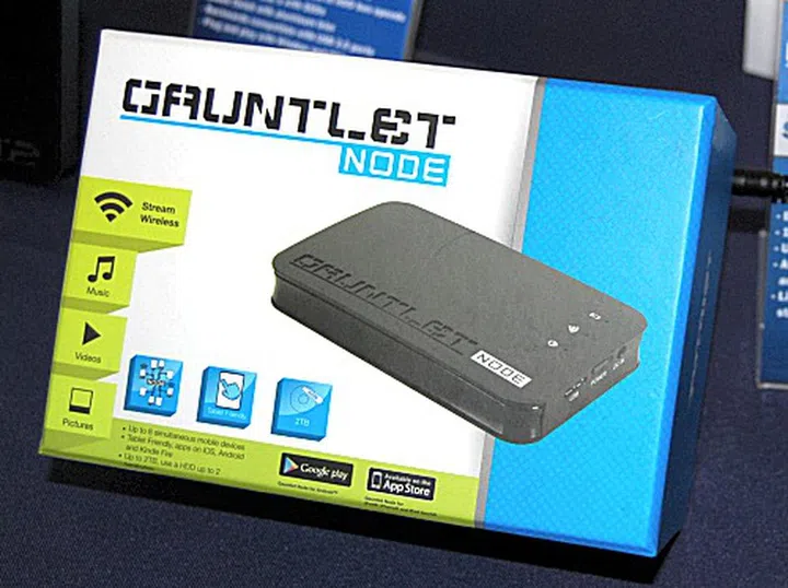 The package design when it hits retail. Note that you can copy content to the drive within via USB or eSATA.
