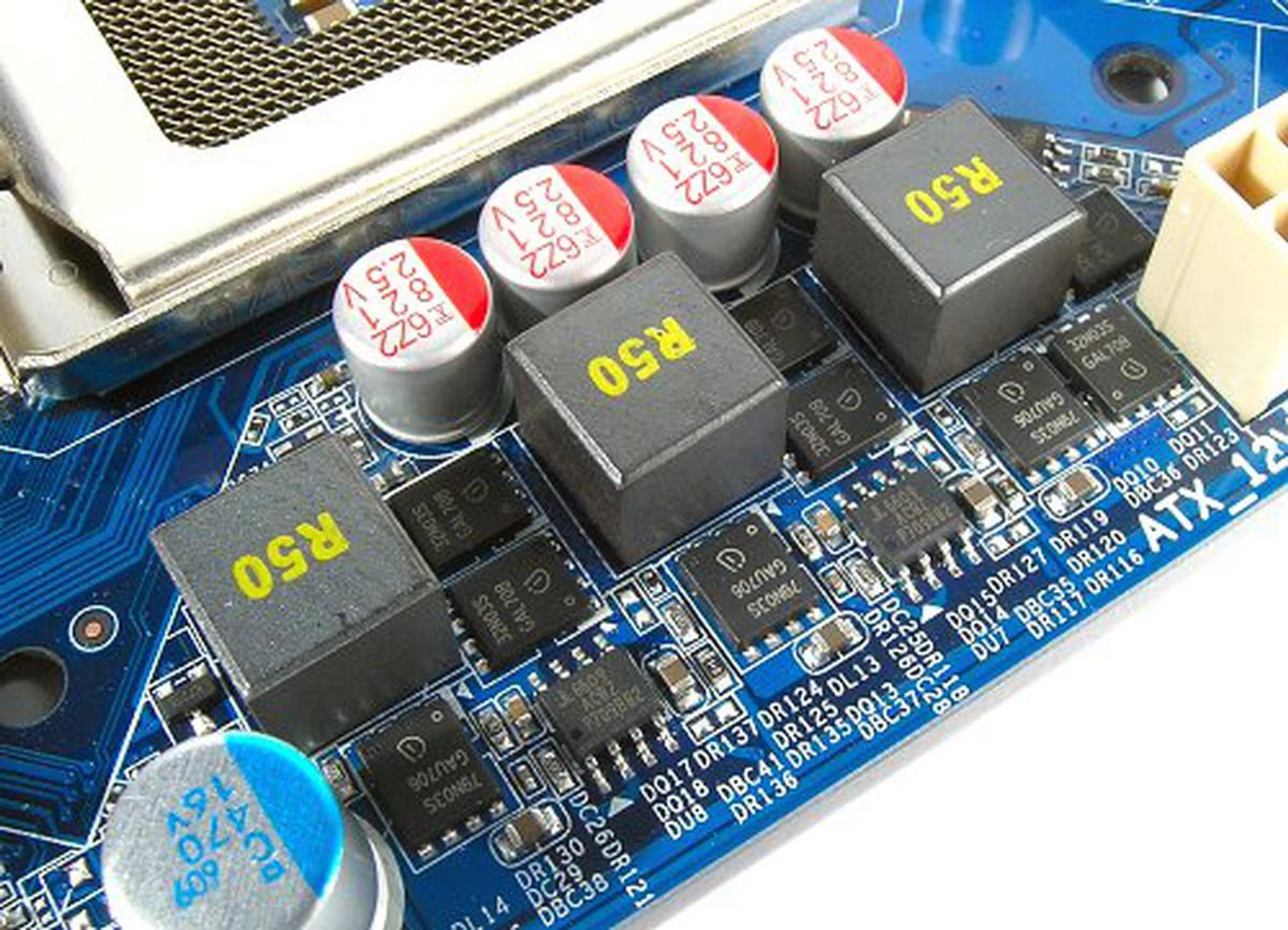 Solid capacitors, Ferrite chokes and Low RDS(on) MOSFETs are Gigabyte's answer to cooler, more efficient and longer lasting motherboards.