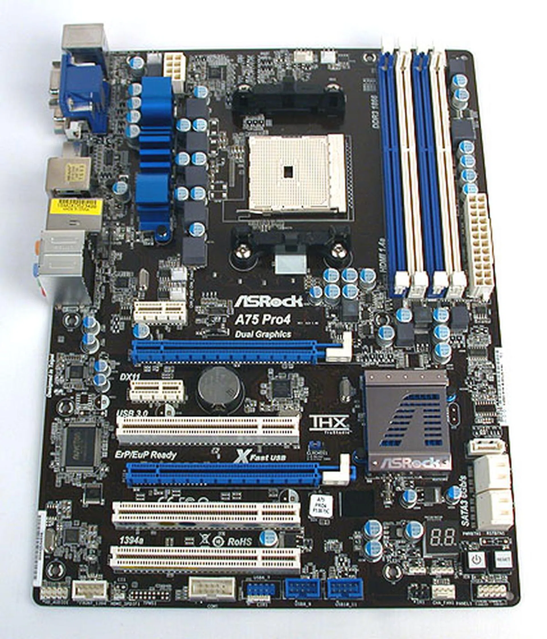 ASRock's A75 Pro4 is a full ATX offering with enough expansion options for most consumers. 