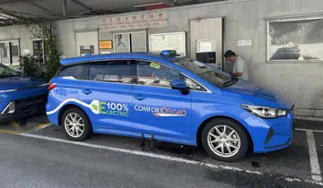 A licensed cross-border taxi