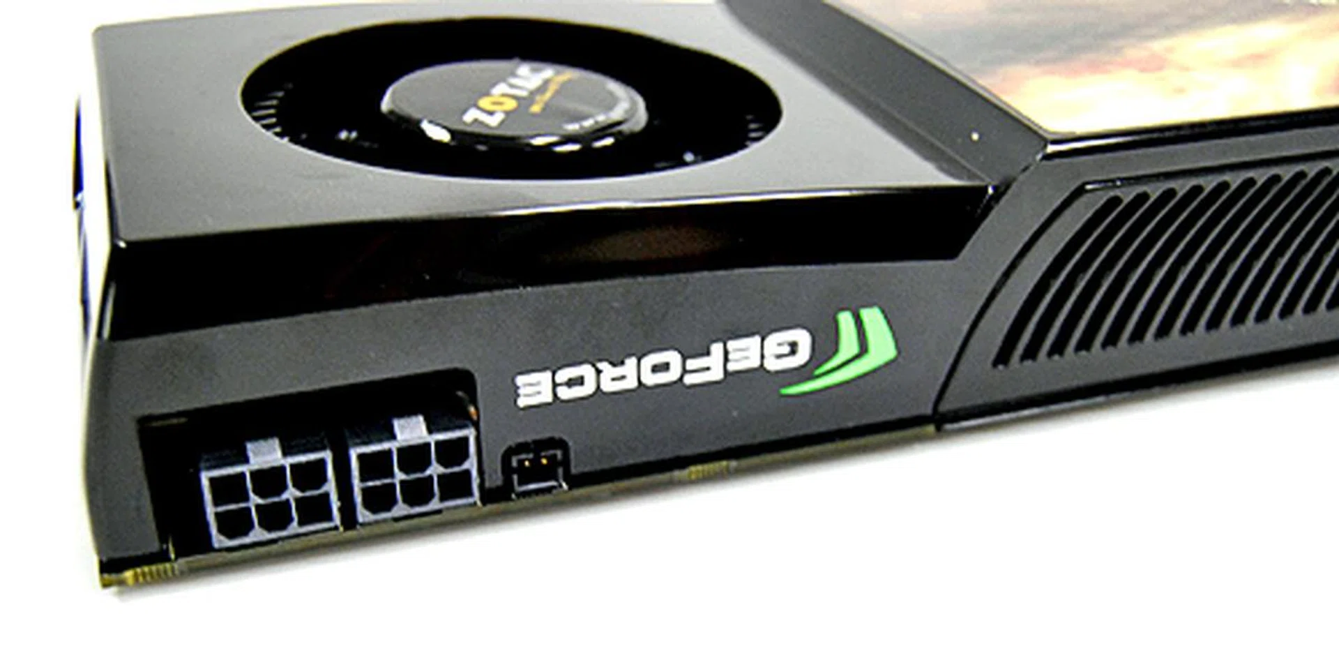 One of the biggest revisions of the GeForce GTX 285 is its use of two 6-pin power connectors. Don't be fooled though, as far as graphics cards go, it's not going to win any eco-awards. You can also see the same S/PDIF digital audio input header.