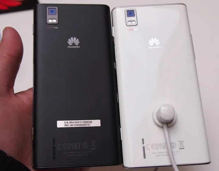 The Huawei Ascend P2 is available in two colors: black and white.