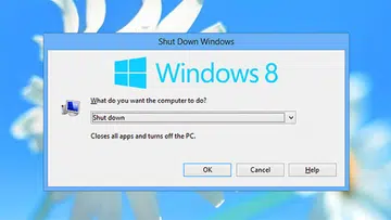 On the desktop, hit Alt + F4 to get this shut down menu.