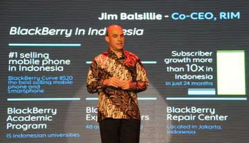 Jim Balsillie, Co-Chief Executive Officer, Research In Motion, added glamor to the announced launch, with an appearance on stage to explain what makes BlackBerry such a popular device in Indonesia and the region.