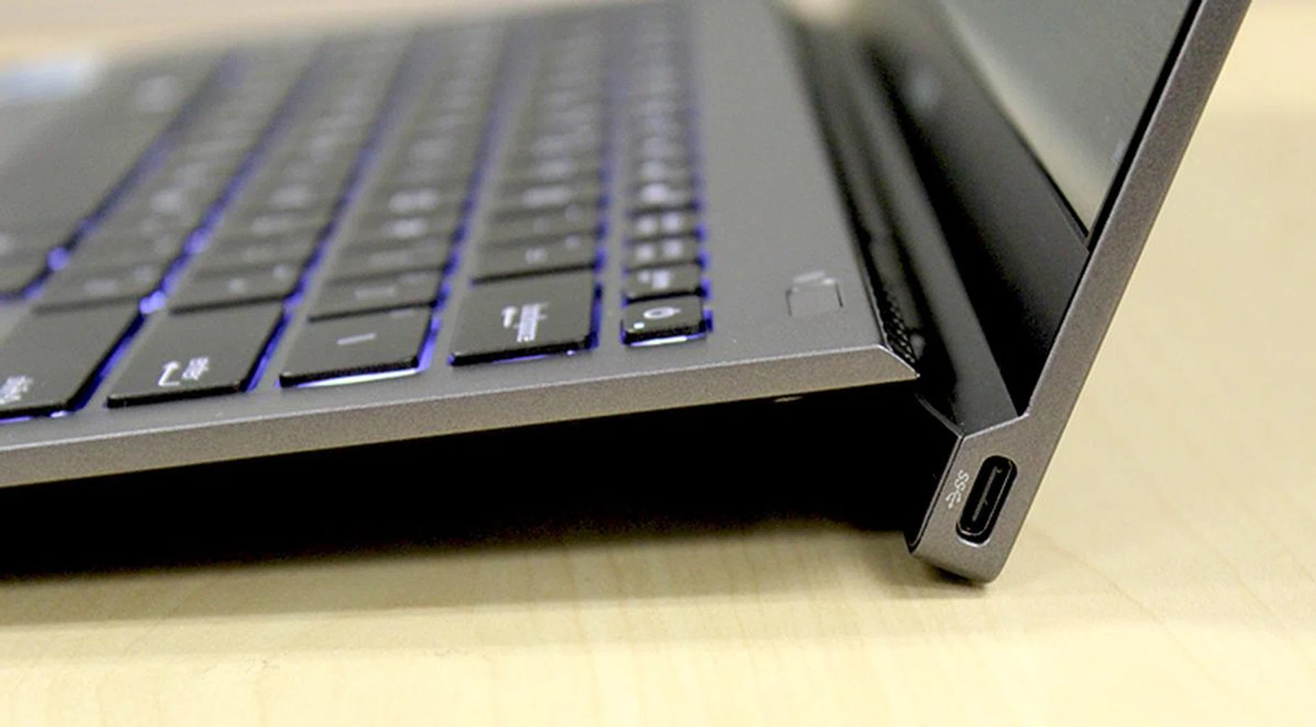 The port on the right is used solely for data.