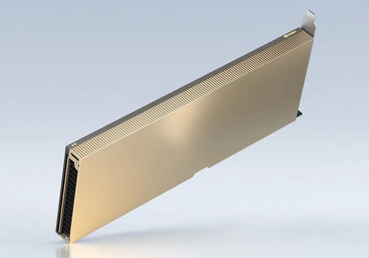 The NVIDIA A10 GPU for enterprise server deployment.