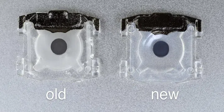 Comparison of the silicone membrane. <br>Image source: iFixit