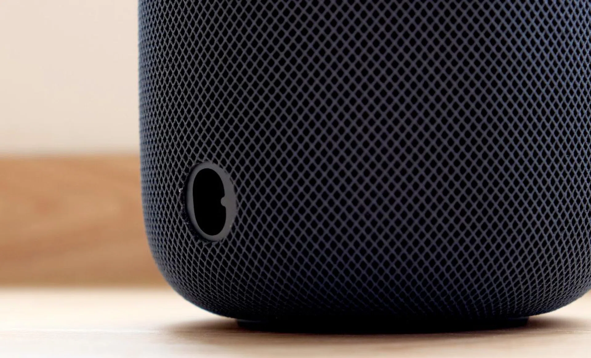 The only port on the HomePod is one for power. There's no optical, RCA, or even 3.5mm jack. Same goes for the HomePod mini.