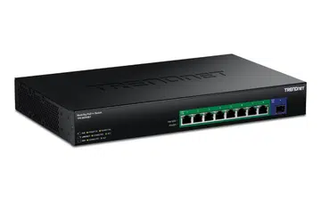 The Trendnet 9-Port 2.5G GaN Power PoE++ Switch with 10G SFP+ Port (TPE-BG5091). Photo: Trendnet
