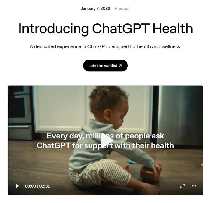 Launch of ChatGPT Health