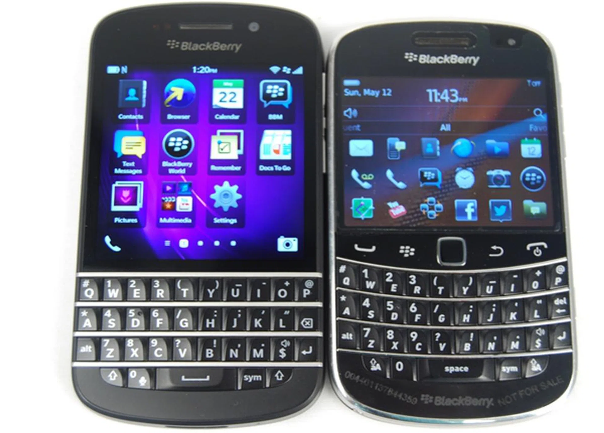 The BlackBerry Q10 has a striking resemblance to the Bold 9900, which was unveiled in 2011.