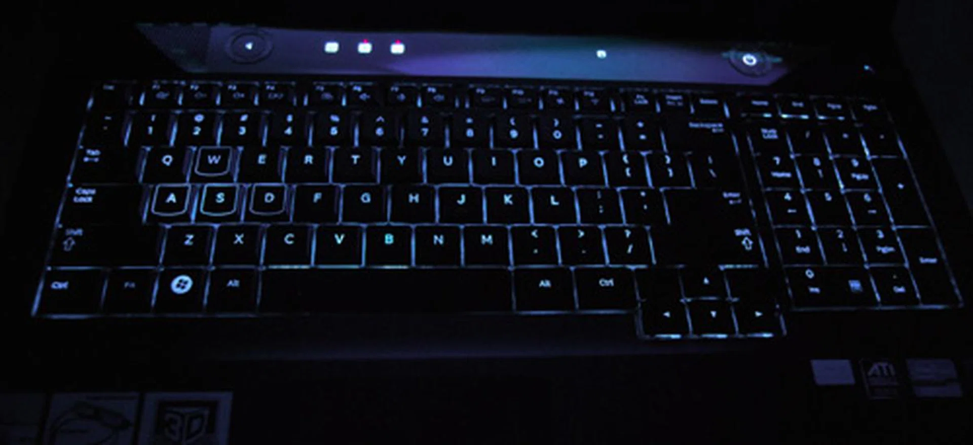 White back lighting for most modes.