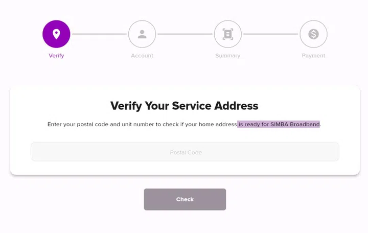 Interested customers need to check if their homes are ready to support Simba Broadband. 