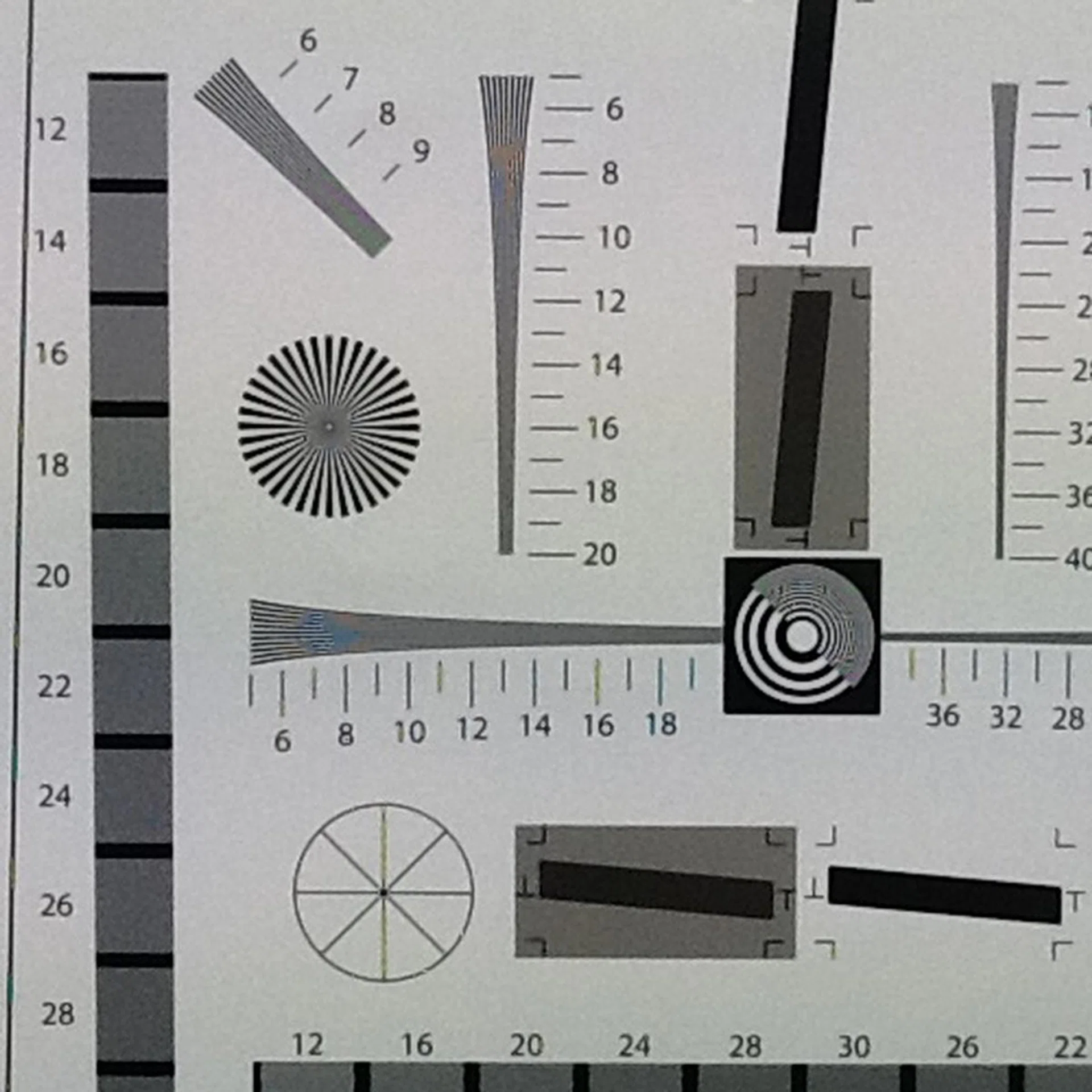 100% crop of our resolution chart shot with the iPad 2. Click for full resolution image.