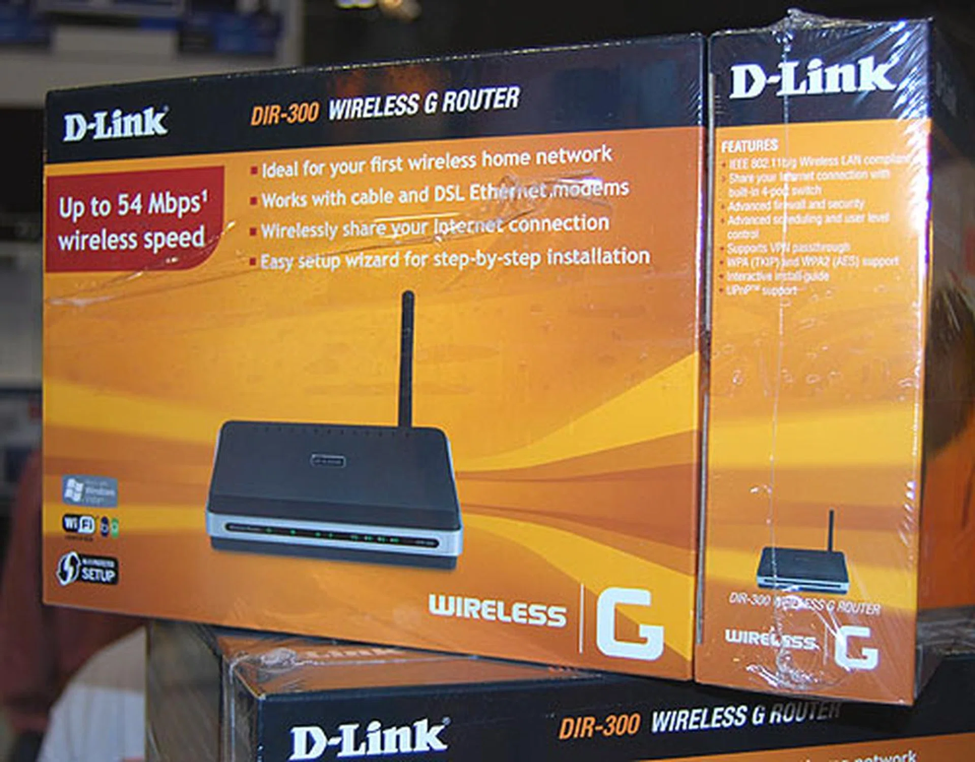  The older version of the DIR-655 would be the DIR-300, which is a 54Mbps 802.11g wireless router with advanced firewall and other security features. All that for just $39.90.  
