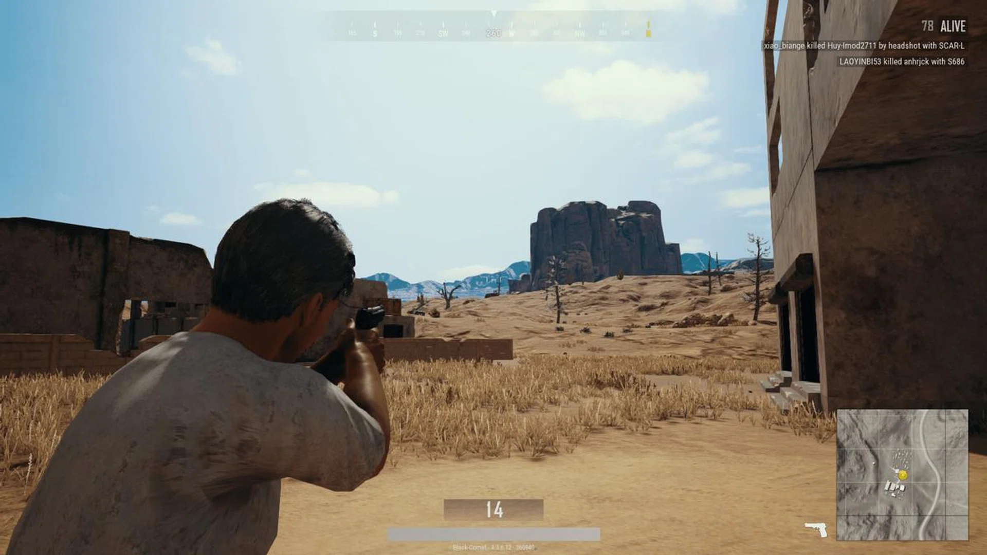Checking out your immediate area for any other players is the key to survival.
