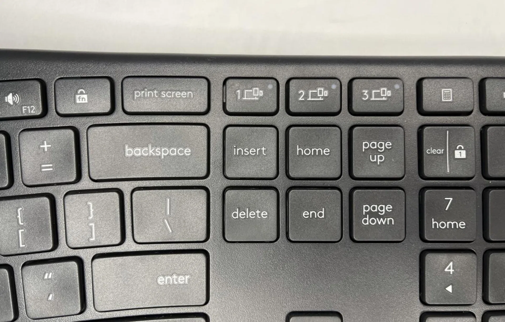 Swapping between each device connected to the keyboard is simple as pressing a key.  