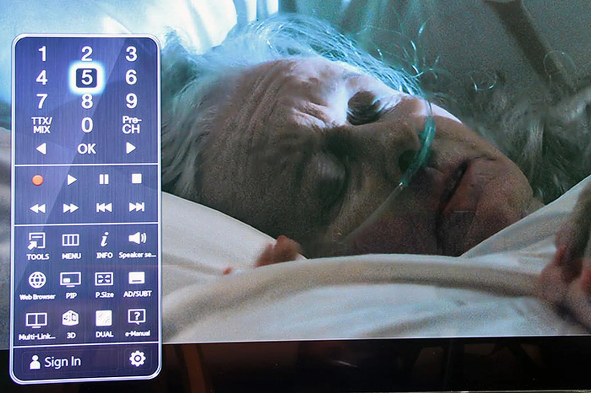 If you misplace the standard remote (please don't), you can turn to the onscreen remote.