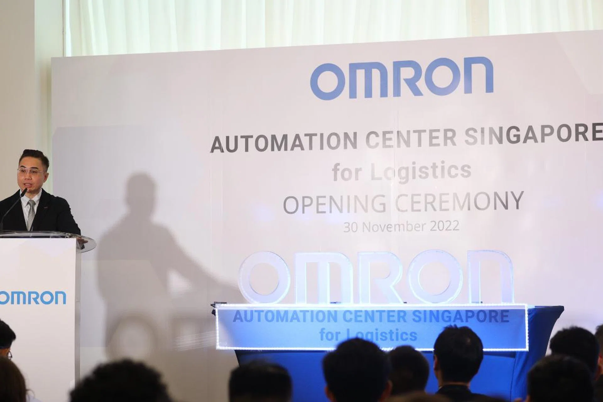 Don Teng, MD, OMRON Asia Pacific speaking at the inauguration. Image source: OMRON.