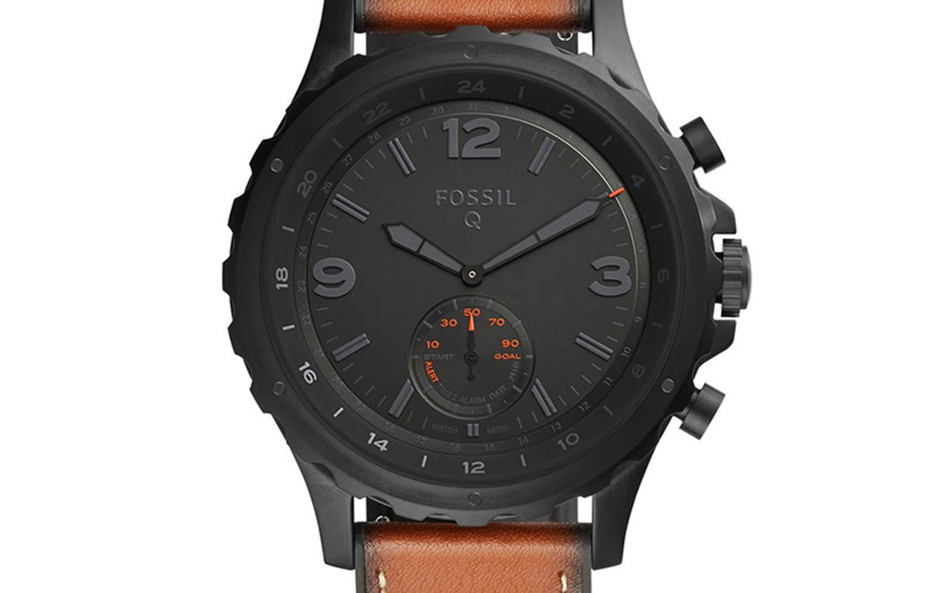 The Q Nate has tiny numbers around the watch face to tell the date, but you won’t be able to make them out.