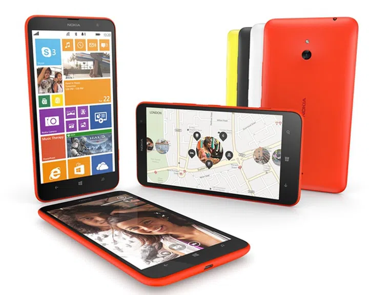 The Lumia 1320 will be available in four colours – orange, yellow, white, and black. <br> Image source: Nokia