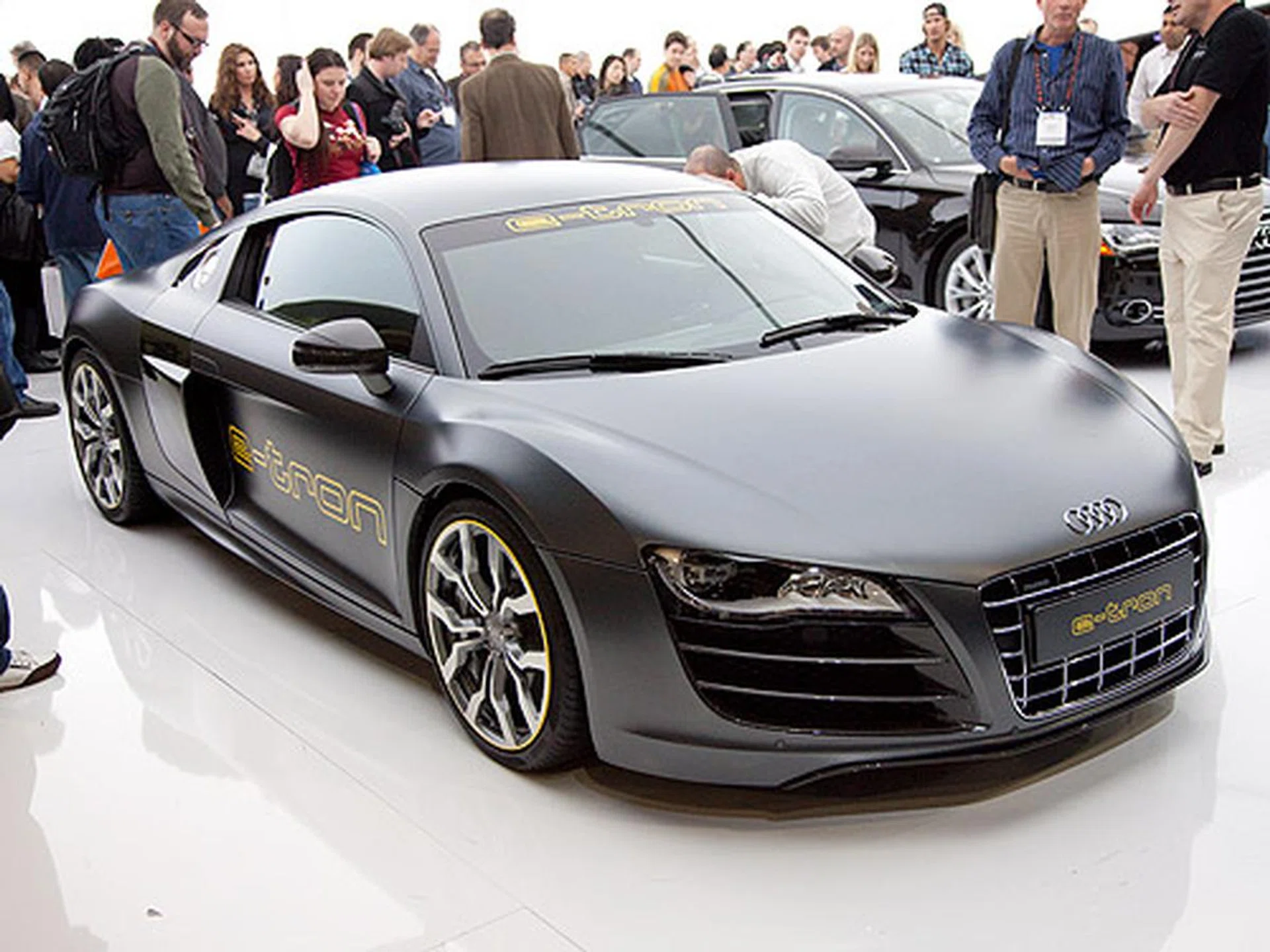 Audi's latest R8 E-tron electric car made its debut at CES.