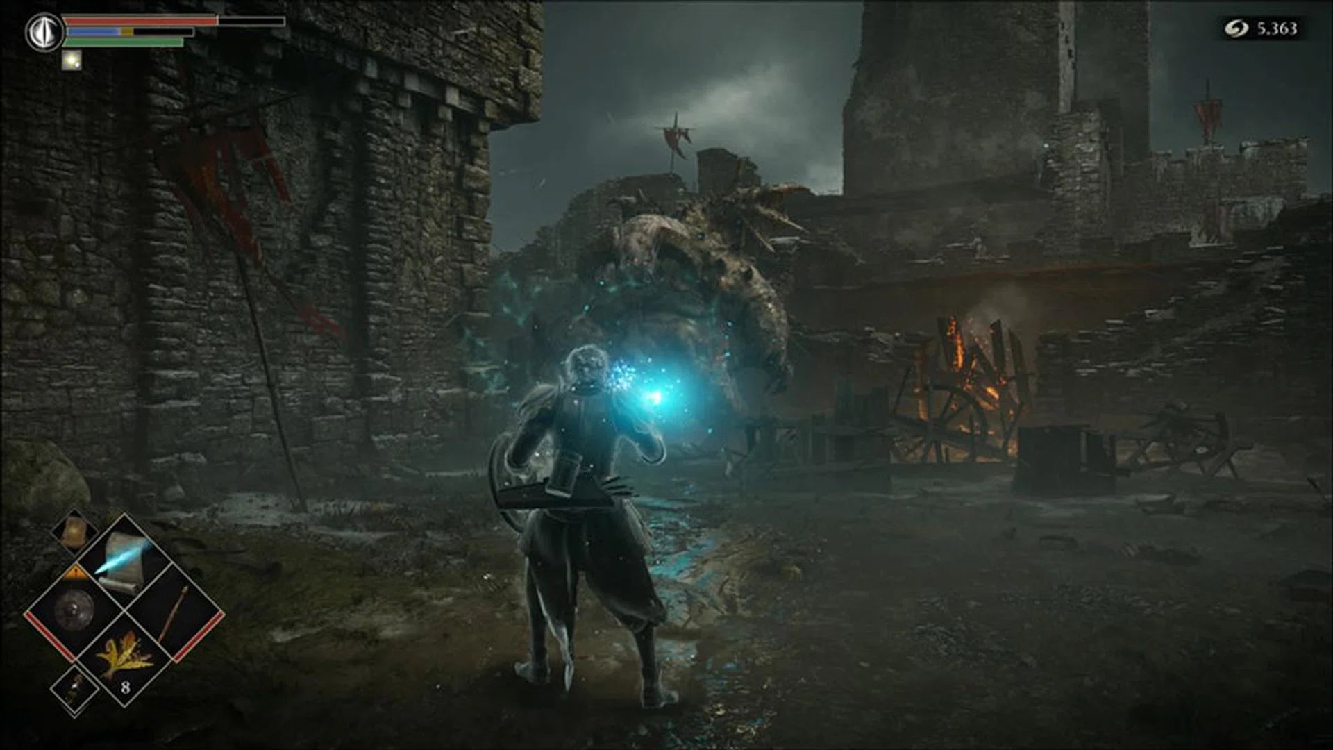 Take on enemies from afar, or up close. Be aware that spells and Magic are OP in this game, so... cheese as much as you'd like. 