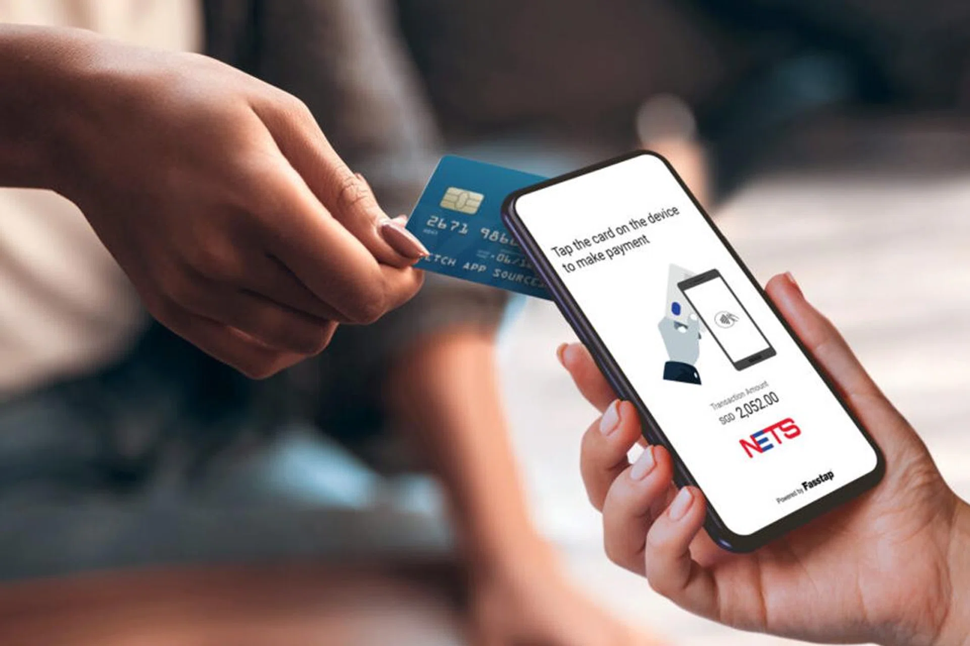 NETS launches NET SoftPOS app built for Android mobile devices. Merchants can receive payments without a POS terminal. Image: NETS.