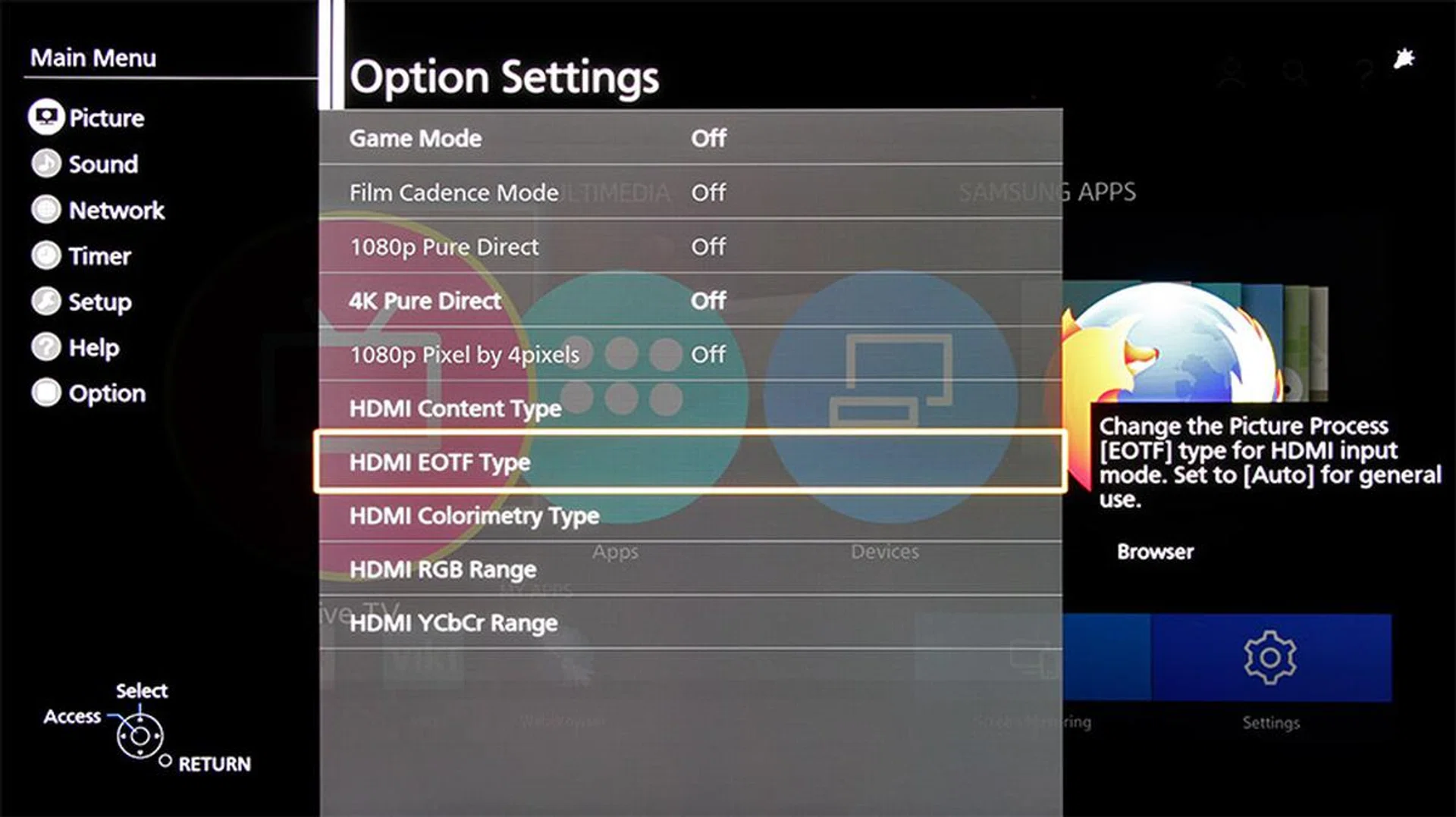 For edge cases where Auto doesn't work for HDR, you can manually select the ST.2084 electro-optical transfer function.