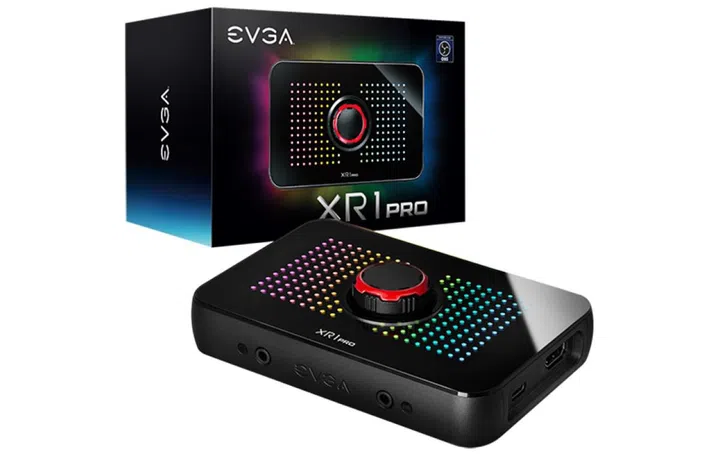 The EVGA XR1 PRO with customisable RGB LEDs and built-in audio mixer controls (image source: EVGA)