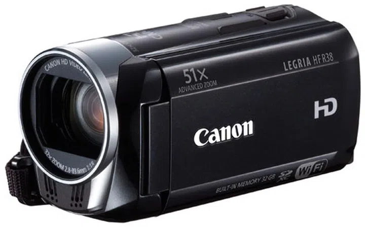 The HF R38 (pictured) comes with 32GB of internal flash memory, while the R36 comes with 8GB.