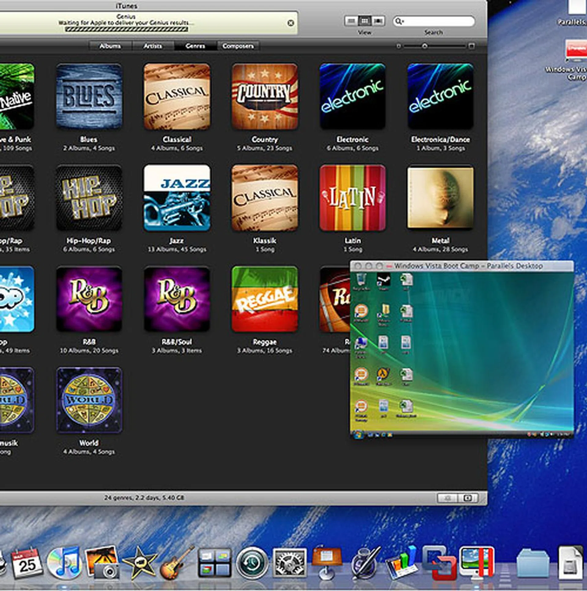 One new feature is Modality mode, which shrinks the guest OS while keeping it to scale. Think of it as the thumbnail view that you get on Windows Vista. Users can get a glimpse of the activity in the guest OS while remaining in the Mac desktop. 